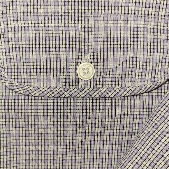 Michael Kors Purple Plaid Roll Tab Button Up Long Sleeve Shirt XXL 2X - Picture 2 of 12